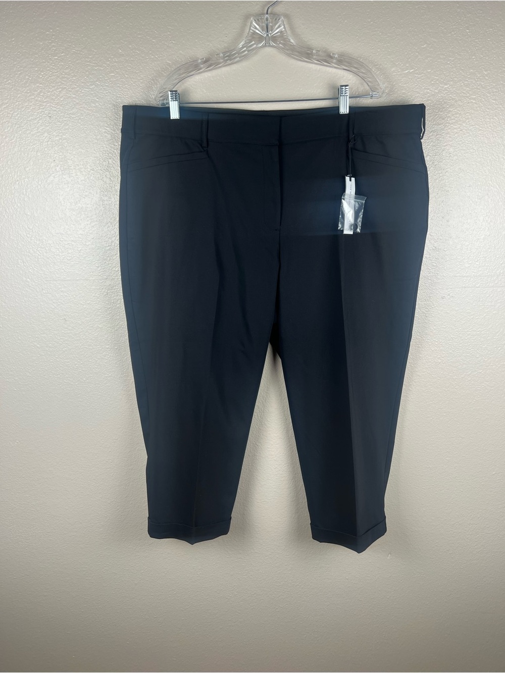 Lane Bryant The Lena Black Crop Pants Size 24 NWT